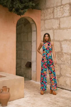 Cypress Jumpsuit In Retro Floral
