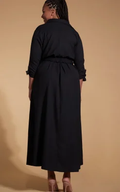 Dove Dress In Black - Extended Sizing