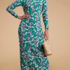 Estella Midaxi Dress In Green Tulip