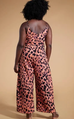 Gabriella Jumpsuit In Plorange Leopard
