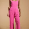 Halo Kimani Twist Back Jumpsuit In Magenta