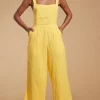 Halo Kimani Twist Back Jumpsuit In Primrose Yellow