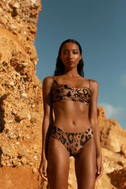 Halo Lalita Bandeau Bikini Top In Leopard
