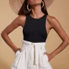 Halo Nessie High-Waist Shorts In Cream