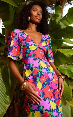 Ivorie Midaxi Dress In Vintage Floral