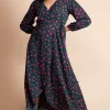 Jagger Maxi Dress In Abstract Pink On Green