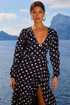 Jagger Maxi Dress In Painted Dot