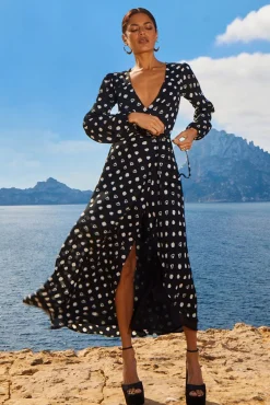 Jagger Maxi Dress In Painted Dot