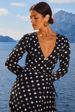 Jagger Maxi Dress In Painted Dot