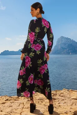 Jagger Maxi Dress In Pink Peony