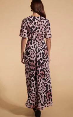 Jenna Maxi Dress In Blush Leopard
