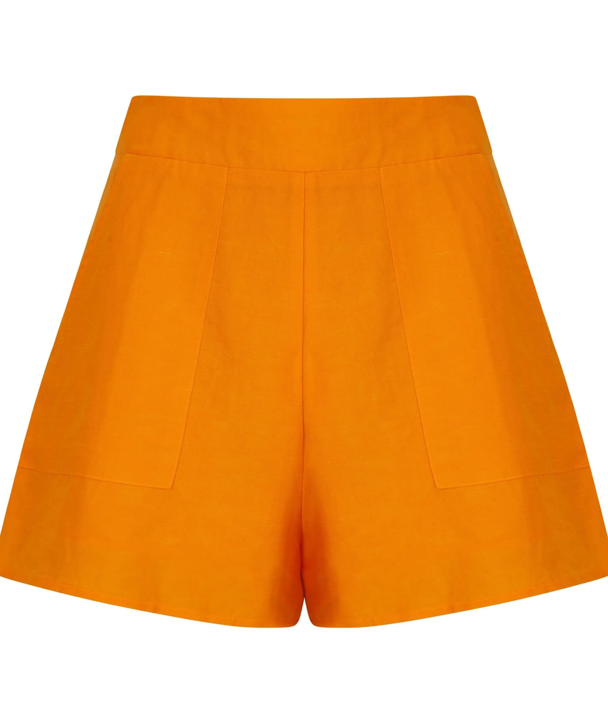 Lola Linen Shorts In Orange