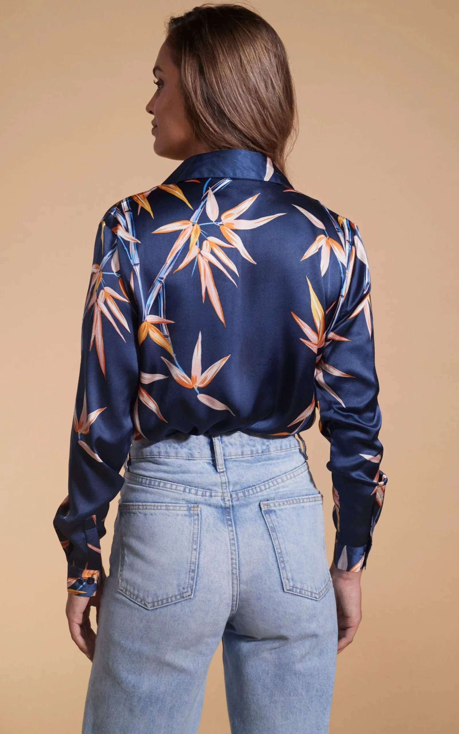 Nevada Satin Shirt In Bamboo
