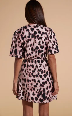Rafferty Dress In Blush Leopard