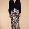 Renzo Skirt In Blush Zebra