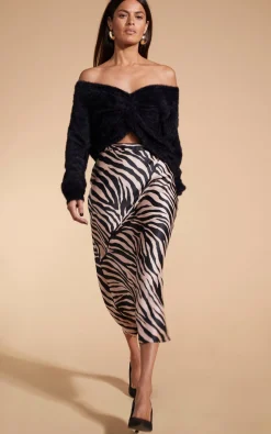 Renzo Skirt In Blush Zebra