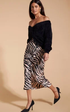 Renzo Skirt In Blush Zebra