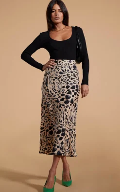 Renzo Skirt In Smudge Leopard